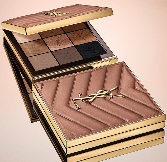 
                            クチュールの煌めきと色彩を放つ
                            YSL No.1アイシャドウから、
                            YSL初の9色アイシャドウパレットが限定登場。
                            エスプレッソとミルクが溶け合うようなグラデーションで、
                            洗練された奥行きのある目元を叶えます。
                            