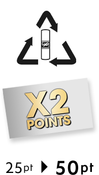 X2 POINTS 25pt → 50pt